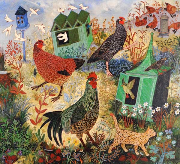 'Feeding the Hens' by Anna Pugh