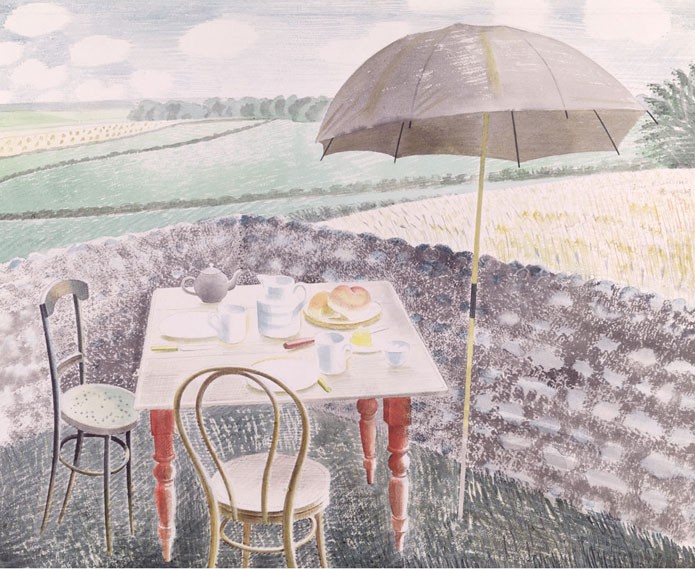 'Tea at Furlongs' by Eric Ravilious