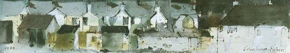 'Terrace House Backs' by John Knapp-Fisher signed