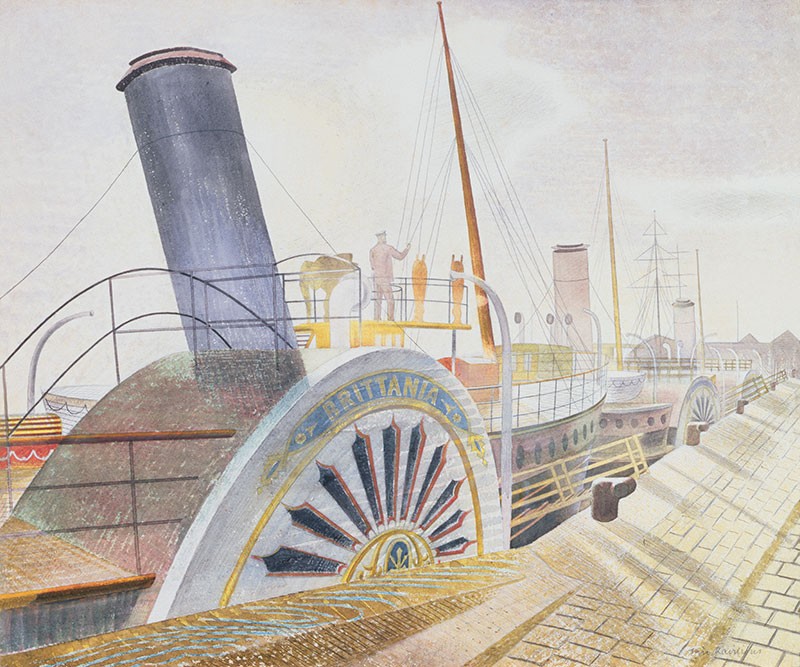 'Paddle Steamers, Bristol Quay' by Eric Ravilious
