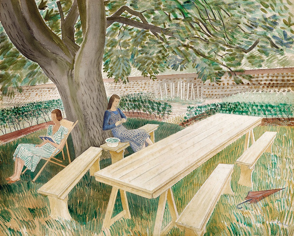 'Two Women in the Garden' by Eric Ravilious