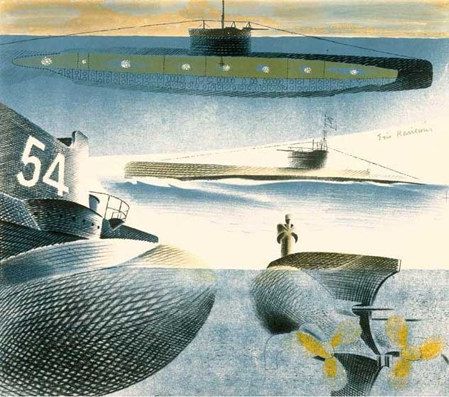'Different Aspects of Submarines (1941)' by Eric Ravilious