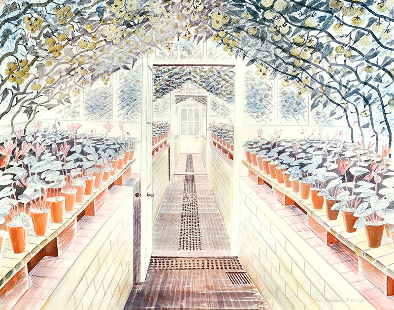 'Greenhouse Tomatoes and Cyclamens' by Eric Ravilious