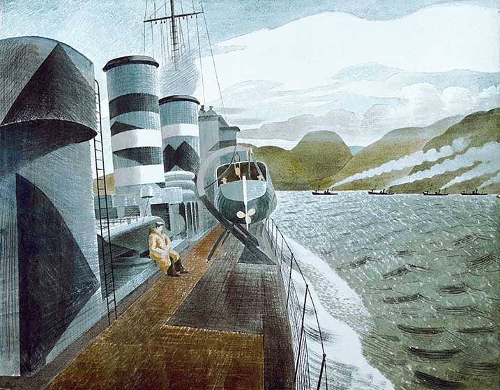 'Leaving Scapa Flow' by Eric Ravilious